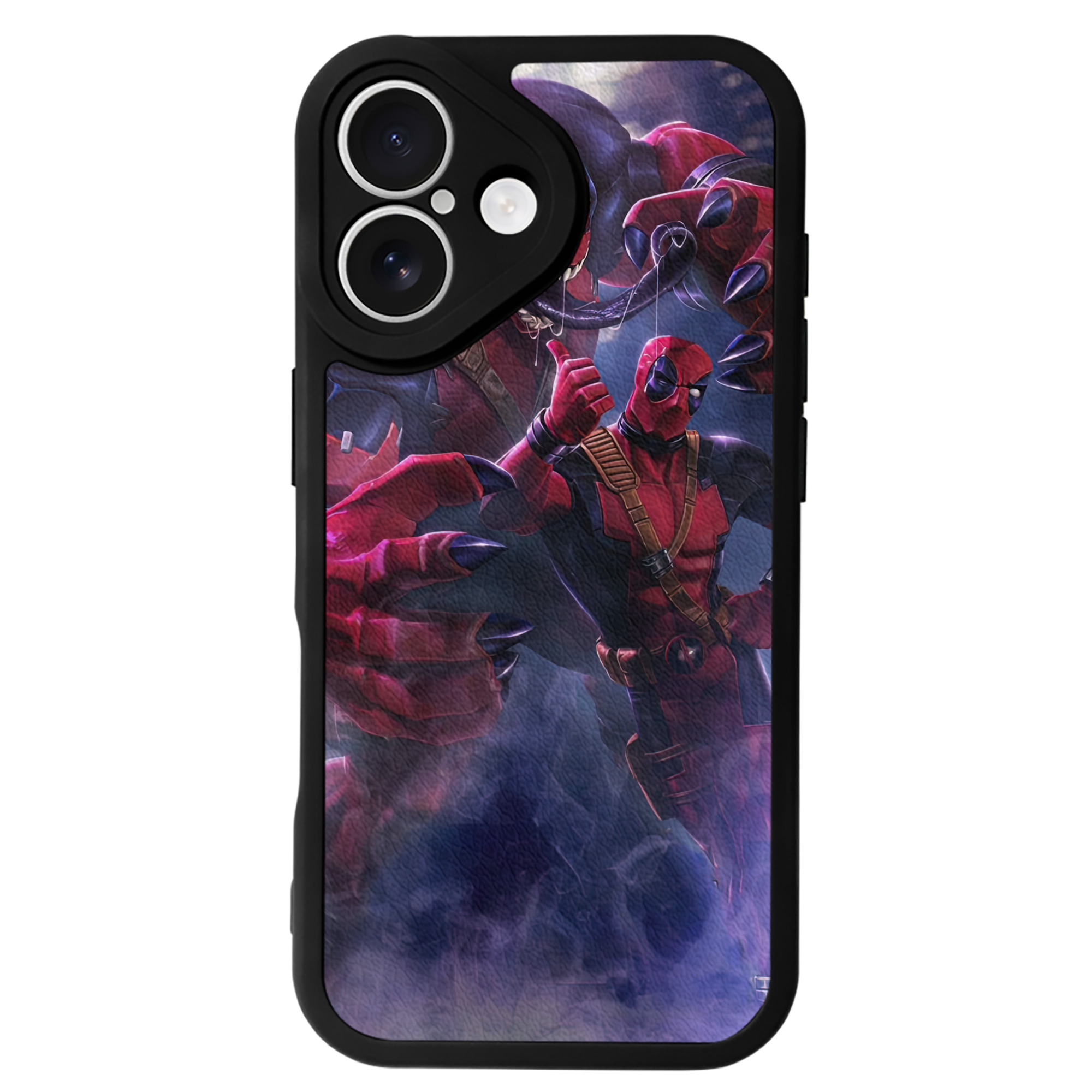 （画像用） Deadpool デッドプール 【iPhone 16シリーズ対応】シリコンスマホケース（レザー調） 材質：シリコン